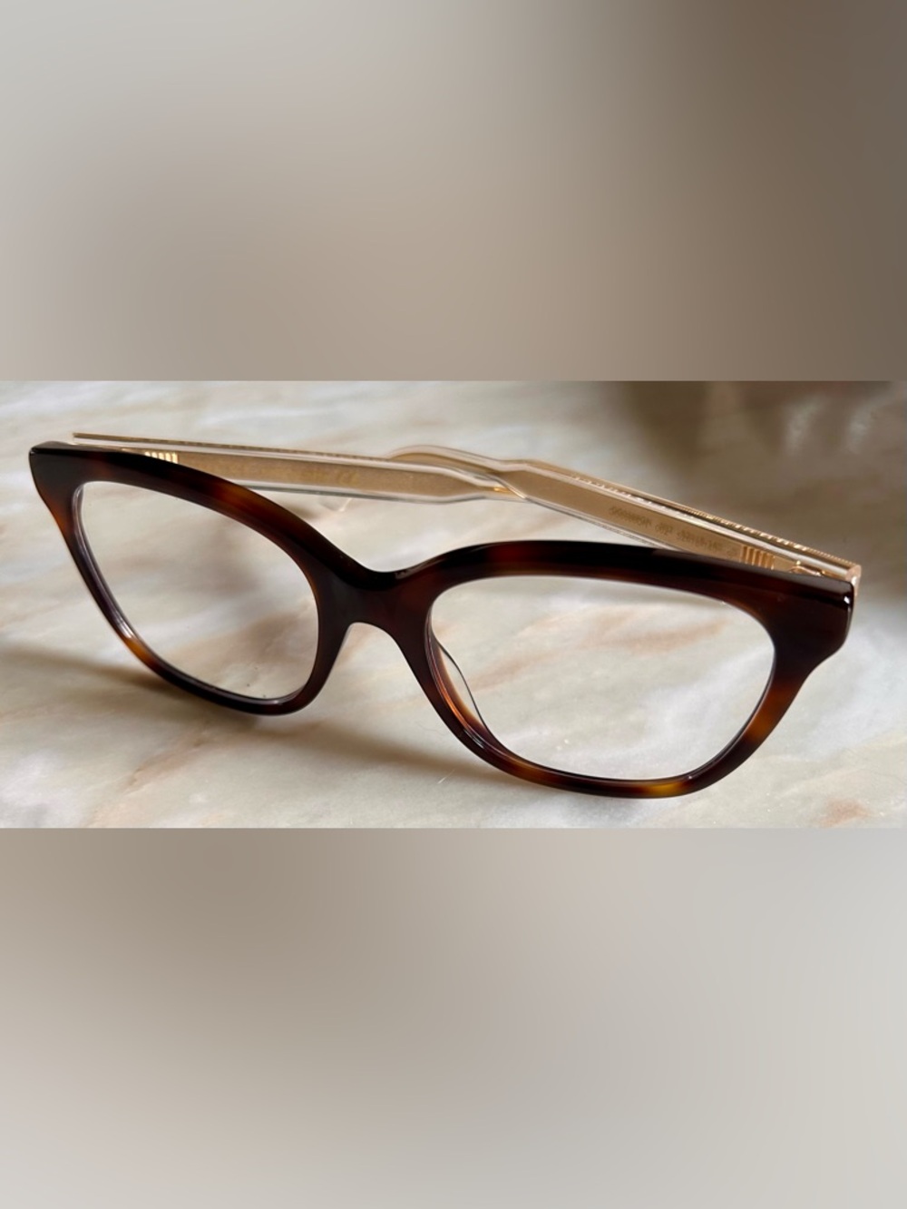 Gucci GG0566ON 002 Womens Tortoise Crystal Cat Eye Glasses Guaranteed Authentic - Picture 5 of 10